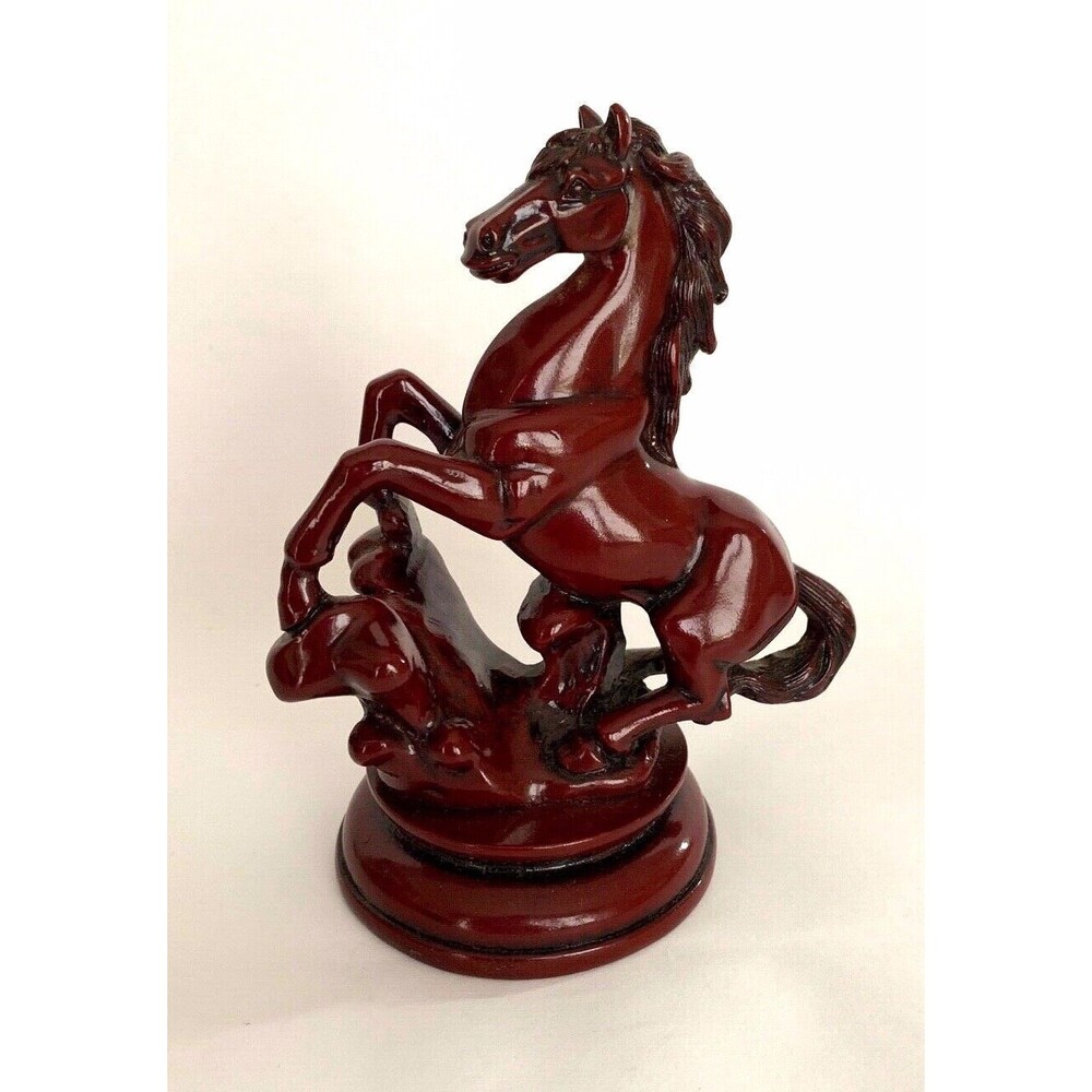 Heavy Resin Trojan Horse Red Figurine